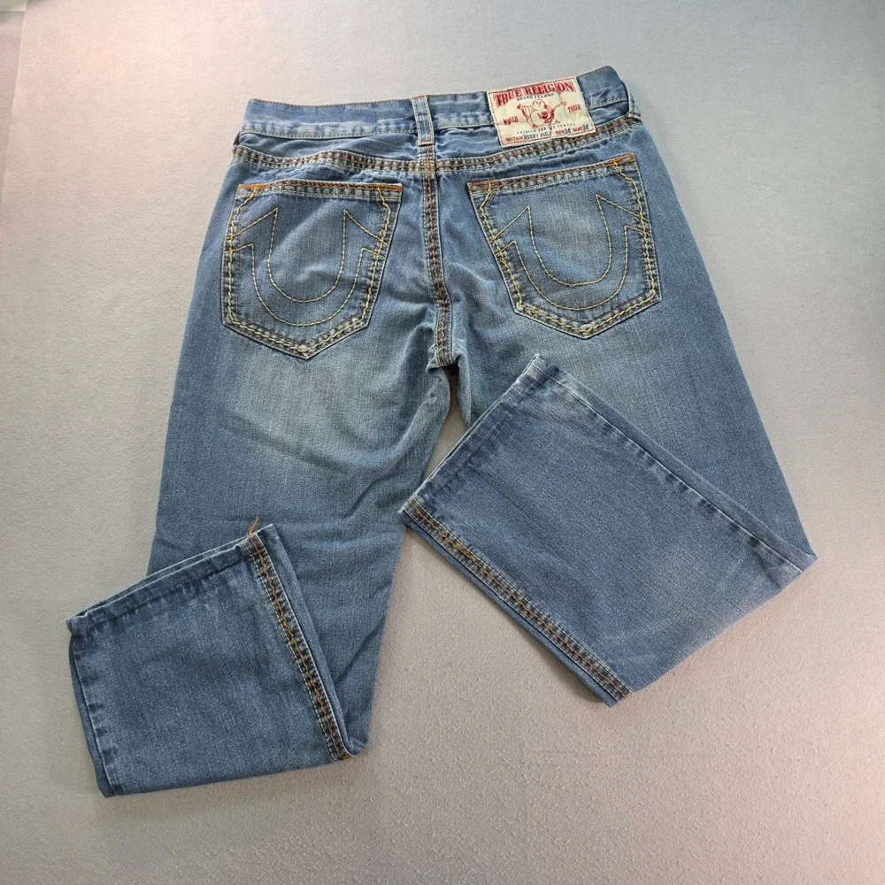 True Religion Bobby Big T Jeans Mens 34 Made in the USA Y2K Vintage Denim